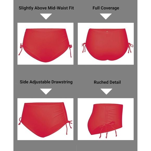 Daci NWT 20W Full Coverage Bikini‎ Bottom Adjustable Side Tie Swim Bottom 20W - Picture 4 of 4
